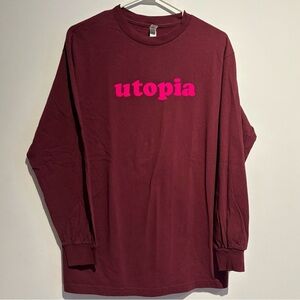 Utopia Pink  Purple Maroon T Shirt Unisex Medium